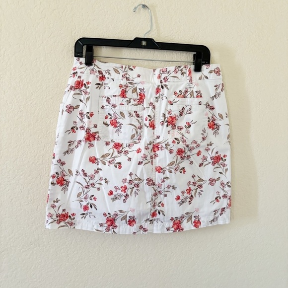 Karen Scott Skort Womens size 6 White Floral Cotton Stretch Casual Skirt - Picture 5 of 12